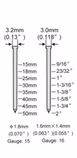 16 게이지 50mm 공압 마감 네일 건 에어 브래드 네일러 가구 장식 장식품